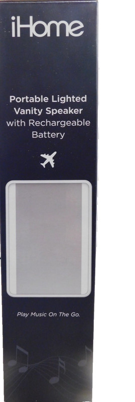 iHome Portable Lighted Vanity speaker, Cordless, Bluetooth-6" X 8" gallery