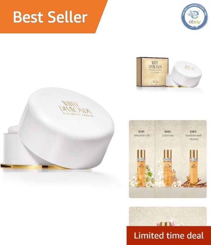 White Diamonds Perfumed Dusting Powder for Women – Elegant 2.6 Oz Canister