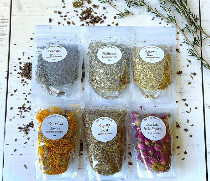 A - Z Witchy 1/2oz Ritual Spell Herb Bags 15gm Apothecary Wiccan Bulk Herbs gallery