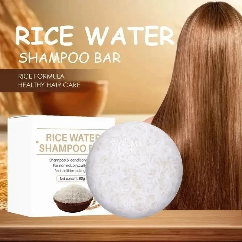 Organic Rice Shampoo Bar Rice Water Protein Hair Growth Anti Hair Loss Nourishin
