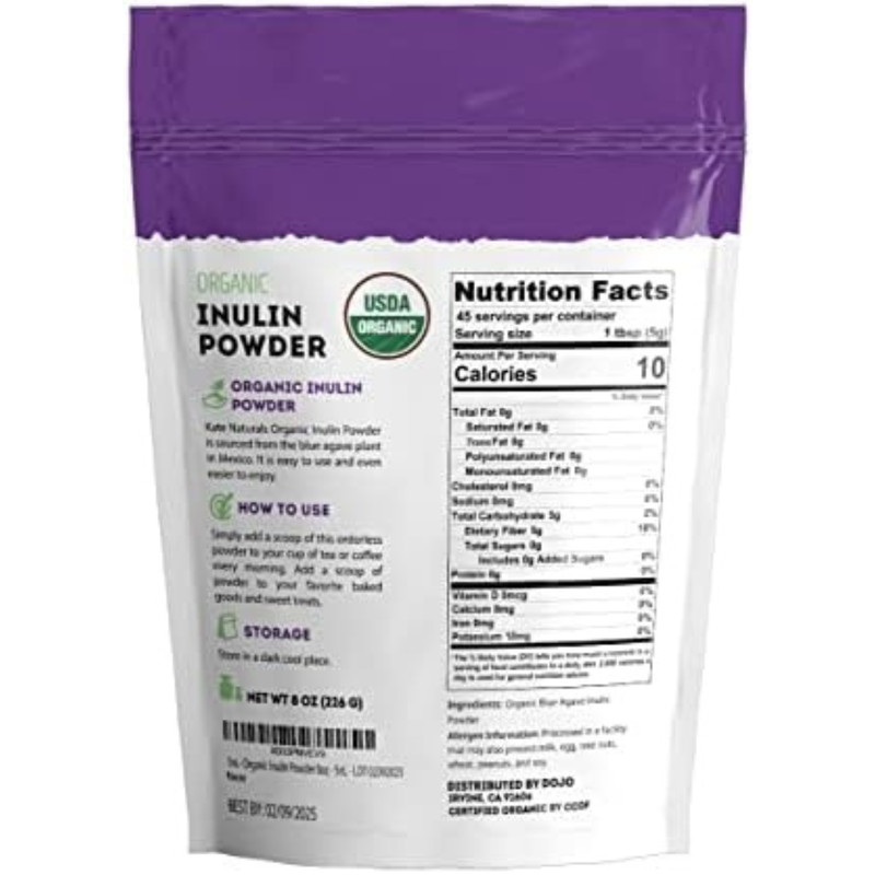 Inulin Powder Organic for Prebiotic Fiber and Gut Health. Mix Well with Coffee & gallery