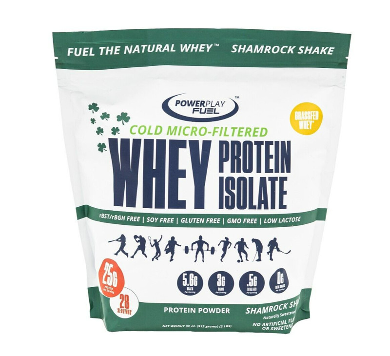 Power Play Fuel Cold Micro-Filtered Whey Protein Isolate Powder – Shamrock Shake