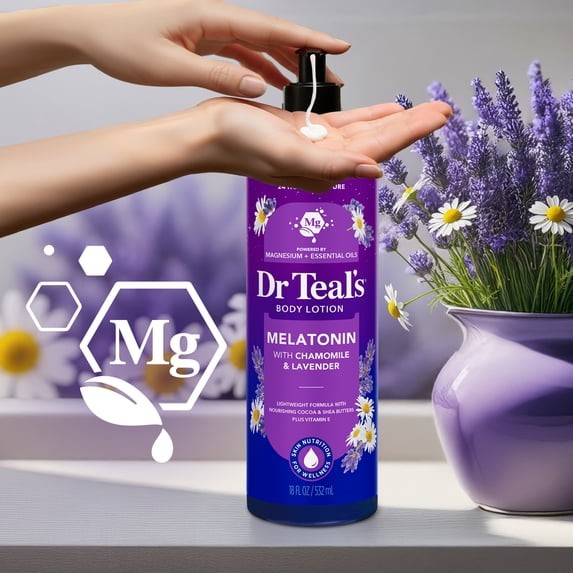 Dr Teal's Sleep Body Lotion with Melatonin, Lavender & Chamomile Essential Oils, gallery