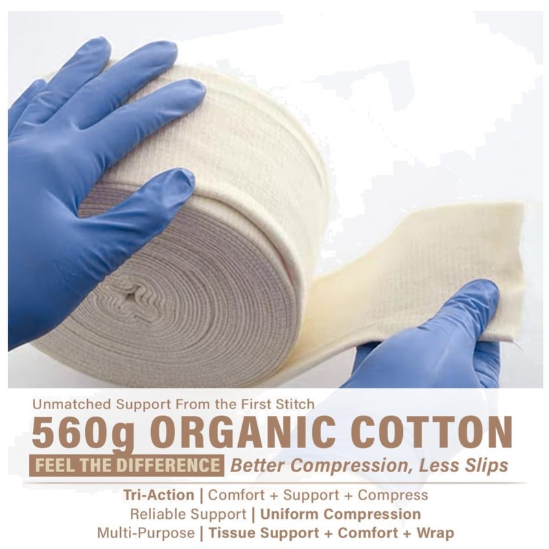 Cotton Blend Elastic Tubular Bandage | Latex-Free | 3″x11yd