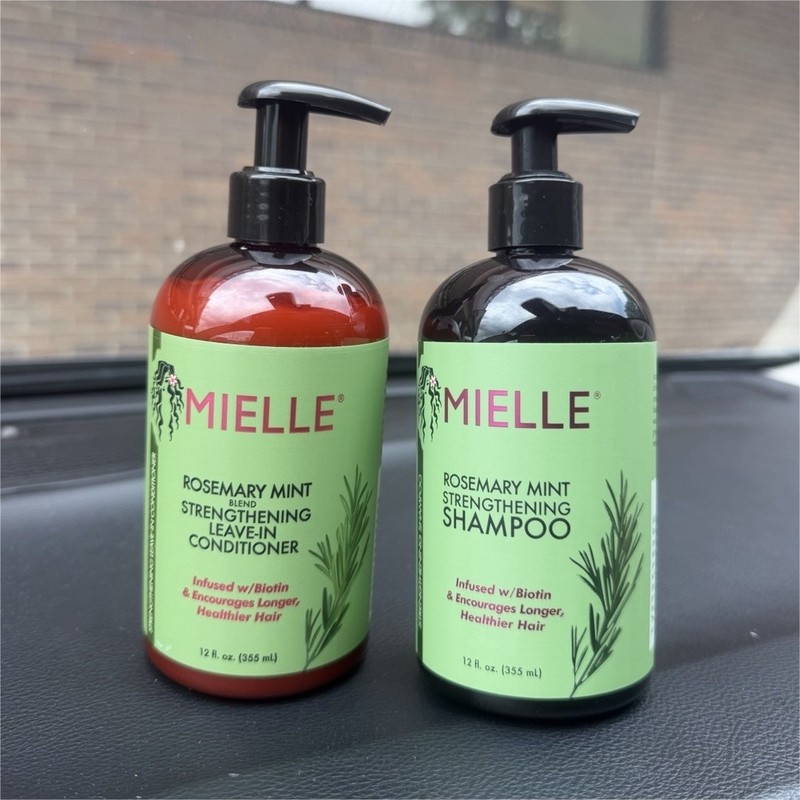 Mielle Rosemary Mint Strengthening Shampoo w/ Biotin 12 fl oz Pump No Sulfates