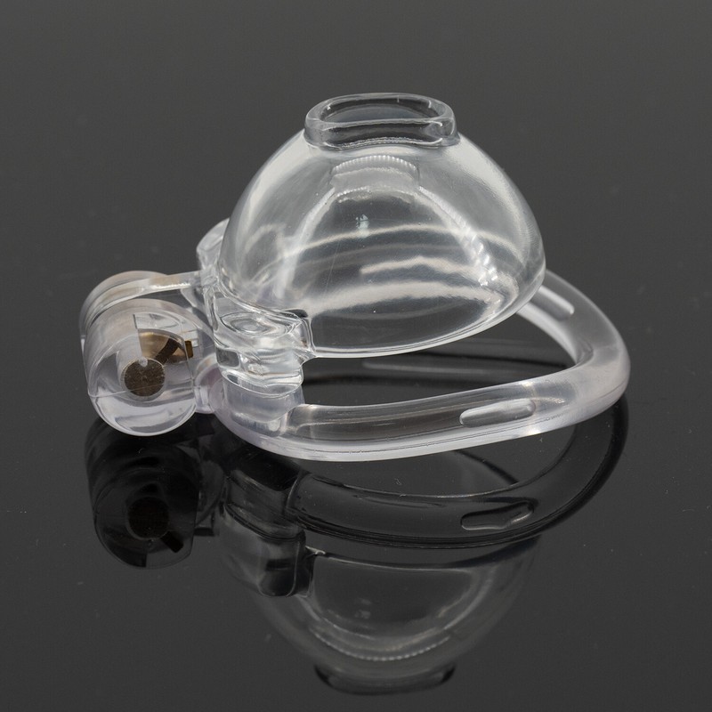 Resin Male Chastity Cage Device Men Plastic Lock Belt with 4 Rings 6 Colors C620