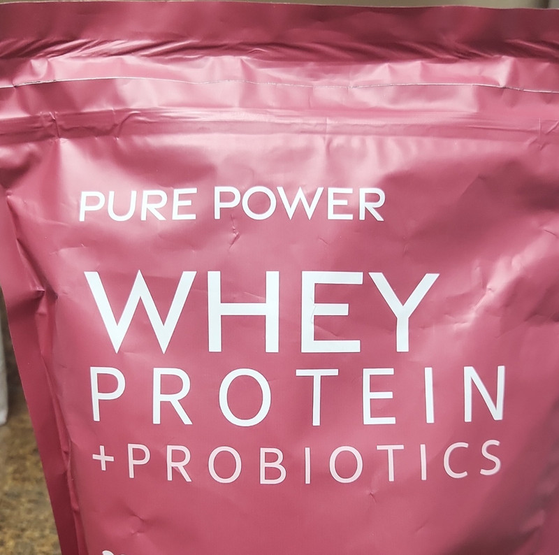 Pure Power Whey Protein Powder Probiotics Strawberry Muscle Gain 22 Servings