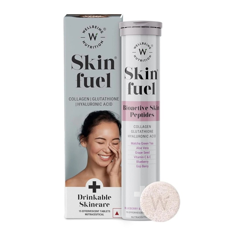 Wellbeing Nutrition Skin Fuel Glutathione Tablets for Glowing Skin 15 + 15 tab gallery