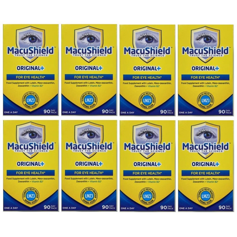 Macushield Original+ Eye Supplement Capsules 90ct - PACK OF 8