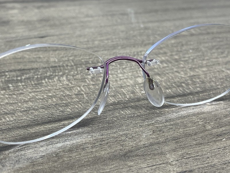SILHOUETTE 5521 FE 4040 Purple Oval Rimless Eyeglasses 48[]17-135 FRAMES ONLY gallery