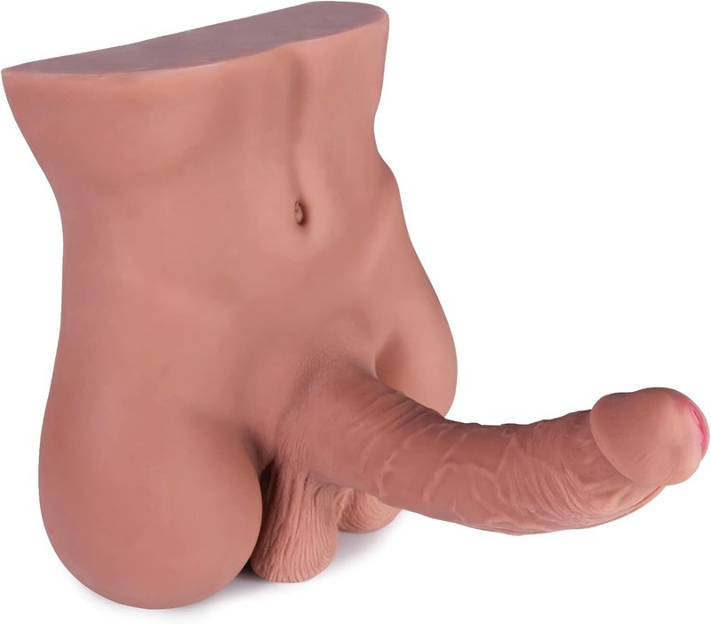 Huge Lifelike Dildo Sex Doll Male Body Torso Adult Toy Big Penis For Women Tan gallery