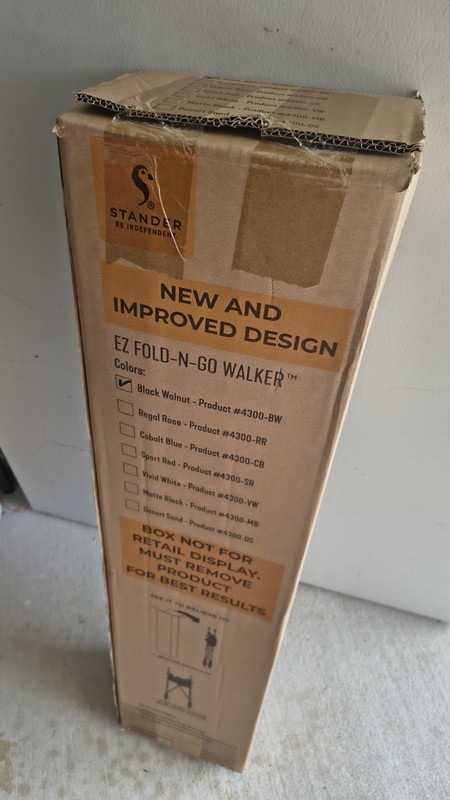 Stander EZ Fold-N-Go Walker Black Walnut Lightweight 4300-BW gallery