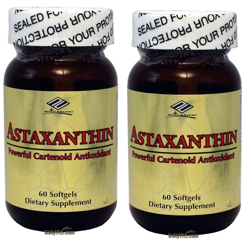 2x Astaxanthin 10 mg 60 Softgels Powerful Cartenoid Antioxidant 4 Months Supply