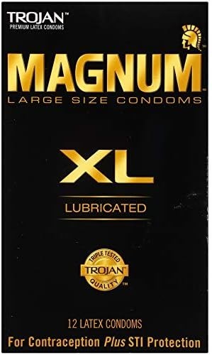 TROJAN Magnum XL Lubricated Condoms - 12 Count Large Size Latex Condom gallery