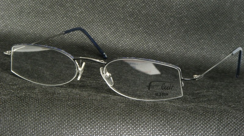 Flair TOP TEN 566 454 MATT BLACK /BLUE /SILVER EYEGLASSES 50-17-135mm Germany gallery