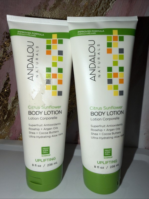 Andalou Naturals, Lotion Body Citrus Sunflower, 8 Fl Oz NEW – 2 PACK