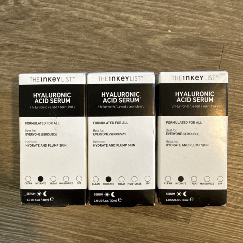 THE INKEY LIST Hyaluronic Acid Serum 1oz / 30ml NIB ** 3 brand new bottles
