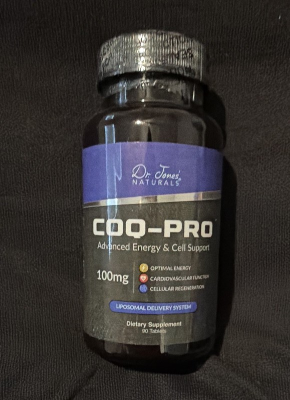 Dr. Jones Naturals COQ-PRO CoQ10 100mg Liposomal Tablets 90 Non-GMO Energy