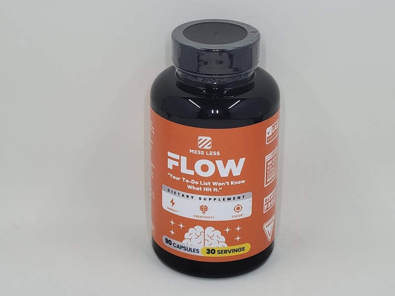Mess Less FLOW Dietary Supplement Energy, Creativity, Focus. Exp: April 2027