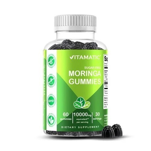 NEW Vitamatic Sugar Free Moringa Gummies 10000mg 60 Pectin Based Gummies gallery
