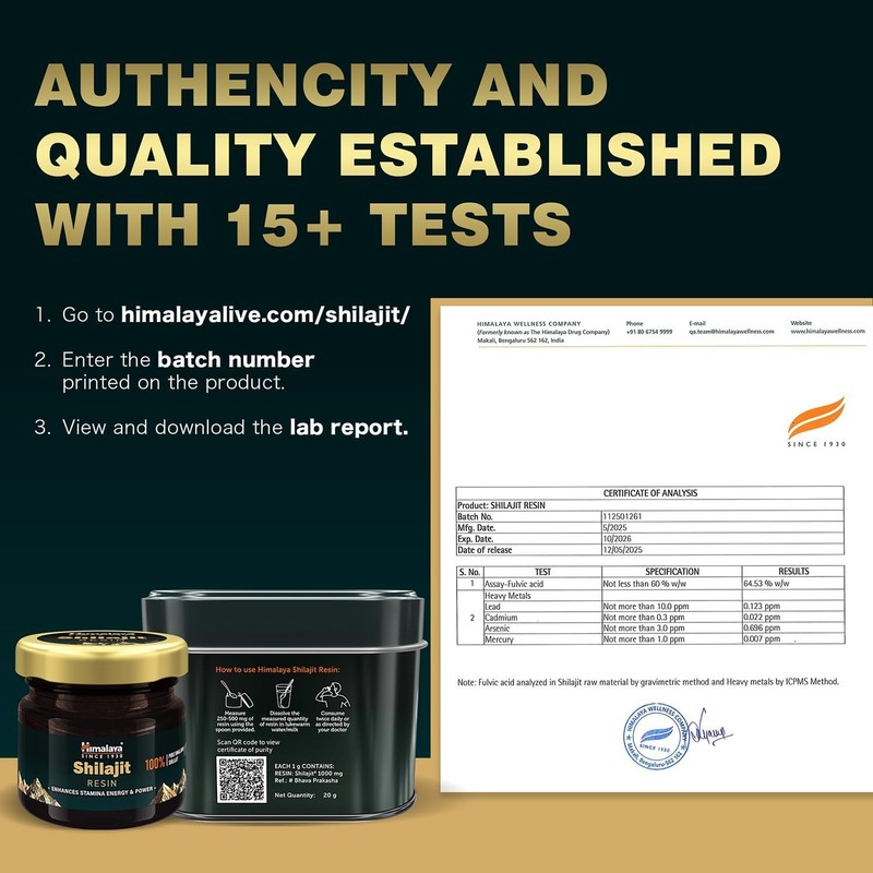 Himalaya Shilajit Resin | 20 g | Enhances Stamina, Energy, and Power | 100% Pure gallery