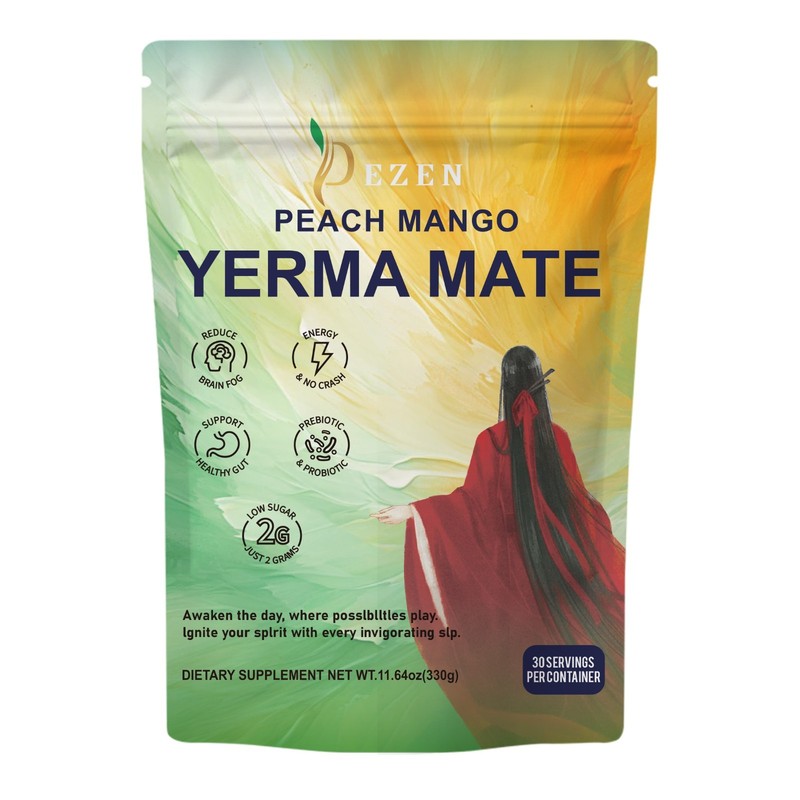 Yerba Mate Tea Powder Drink Mix Peach Mango | Weight Loss & Metabolism Support