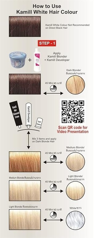 Kamill White Permanent Hair Color Natural & Organic for Unisex - 100 gm gallery