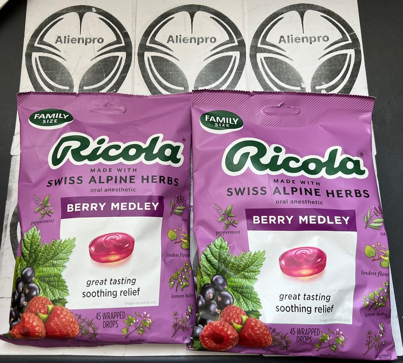 Ricola Berry Medley Throat Drops, 45 Count (lot Of 2)