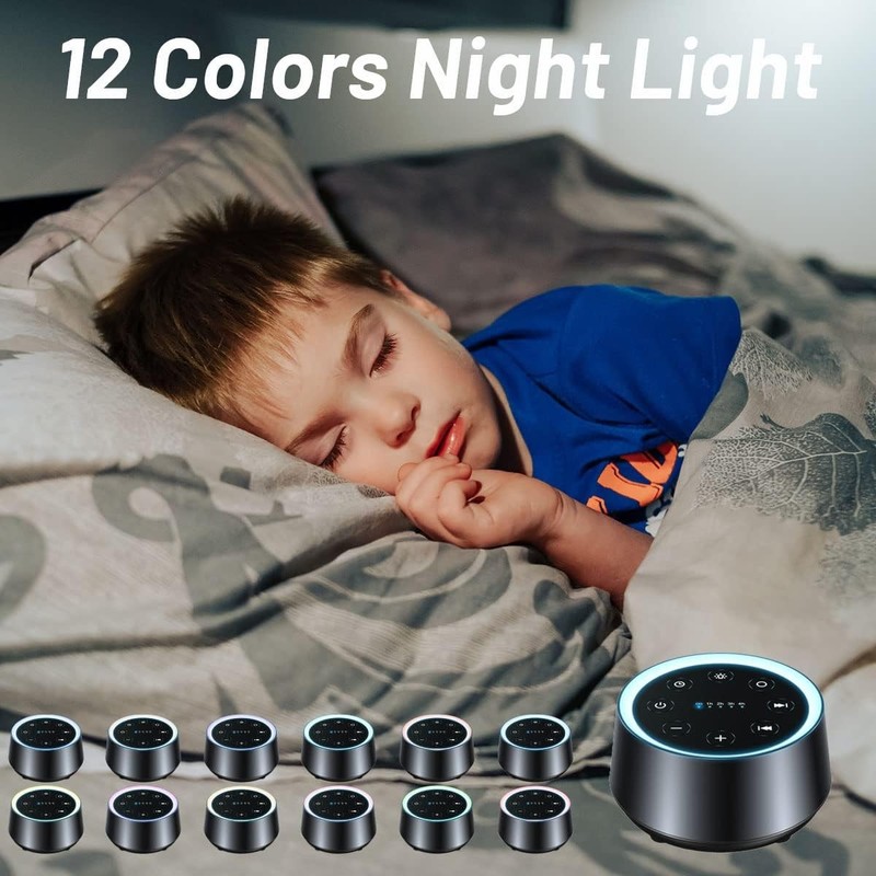 EasyHome Sleep Sound Machine White Noise Machines with 30 Soothing Black gallery