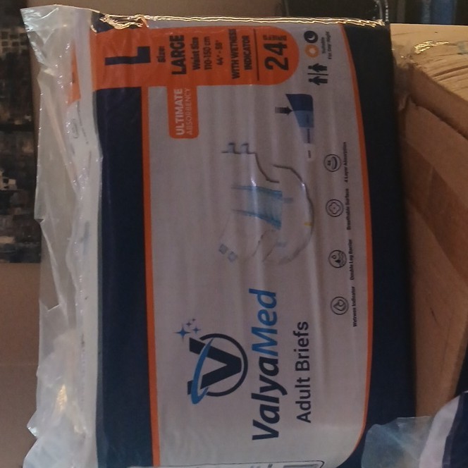 ValyaMed Adult Briefs Large Ultimate Absorbency 5,000ml 24 Pack
