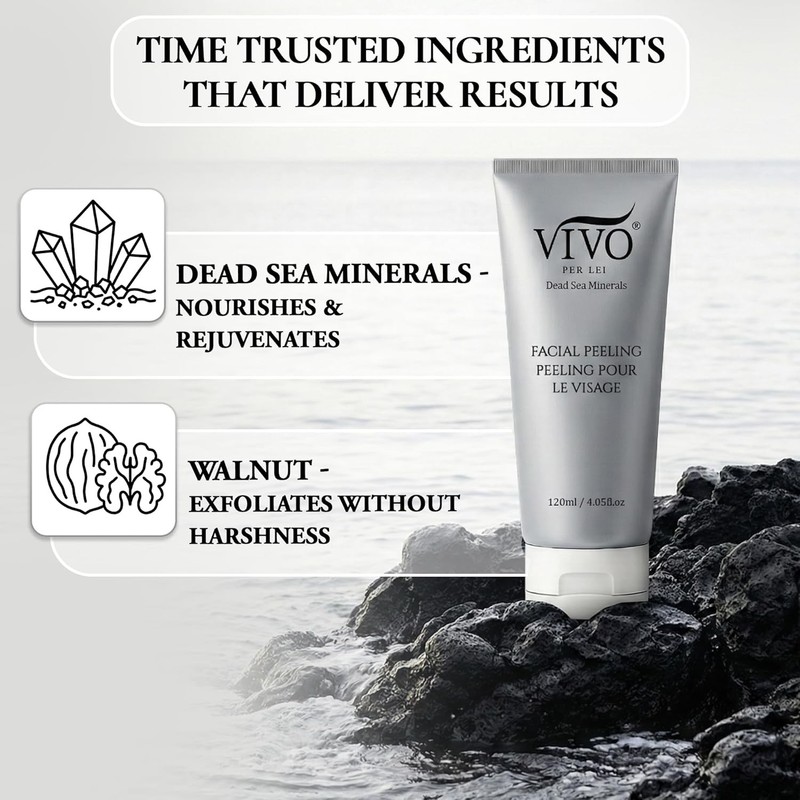 Vivo Per Lei Dead Sea Mineral Facial Peeling Gel Skin Exfoliating Facial Scrub gallery