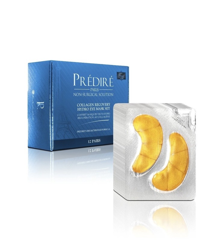 Prédiré Paris Collagen Recovery Under Eye Mask Set, Gold, 12 Pairs