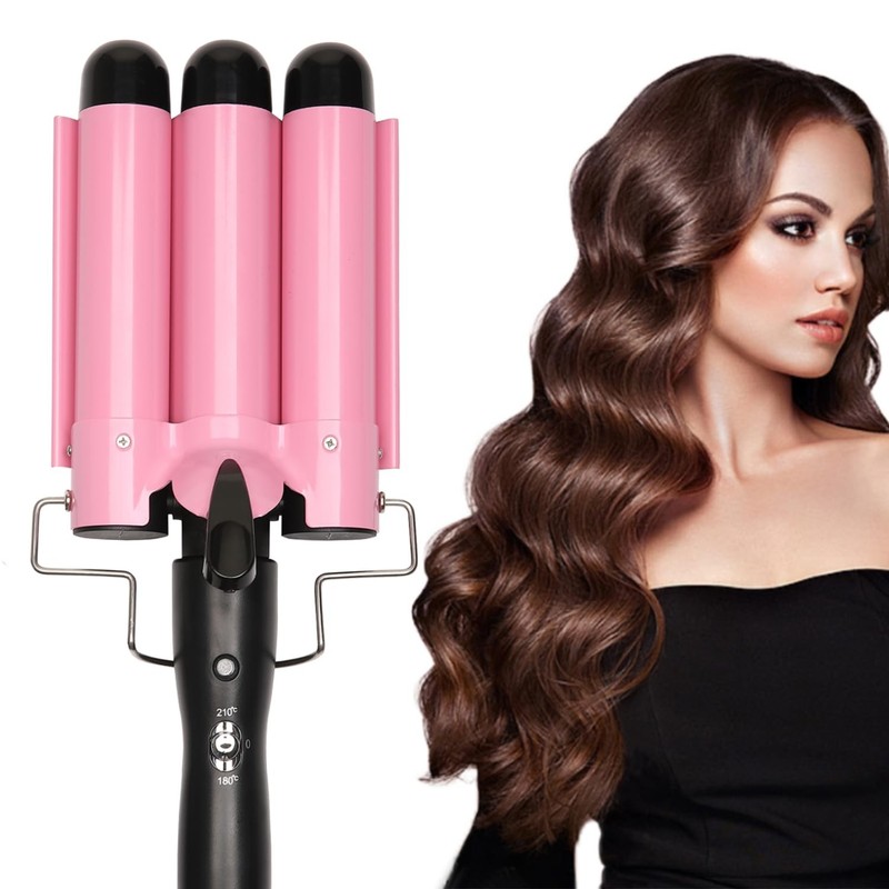 Dopheuor 2024 Newest 3 Barrel Curling Iron Jumbo 1.25 inch (32mm) Hair Curlin…