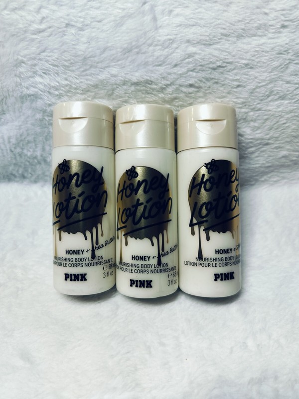 VICTORIAS SECRET PINK HONEY + SHEA BUTTER NOURISHING BODY LOTION 3 oz New 3 Pcs gallery