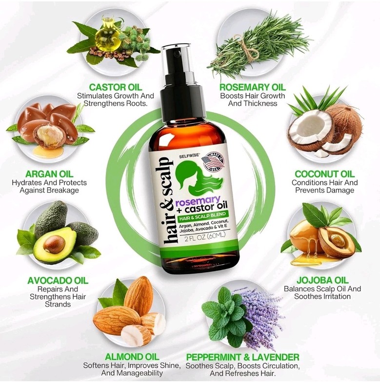 Batana Rosemary Hair Oil 60 ml – Promotes Hair Growth, Moisturizes & Strengthens gallery