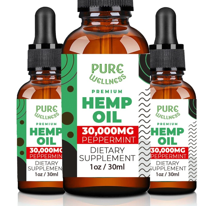 Organic Hemp Oil | Discover the Many Uses Of Hemp Seed Oil (30,000mg Bottle x3)