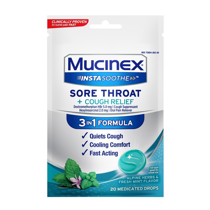 Mucinex InstaSoothe Alpine Herb Cough Drops 20ct