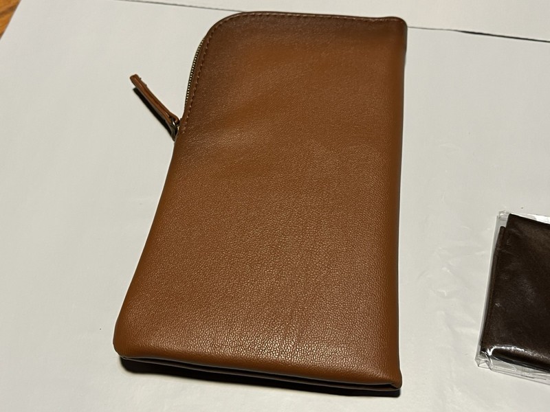 Ermenegildo Zegna Brown Leather Eyeglass Sunglasses Case With Cloth gallery