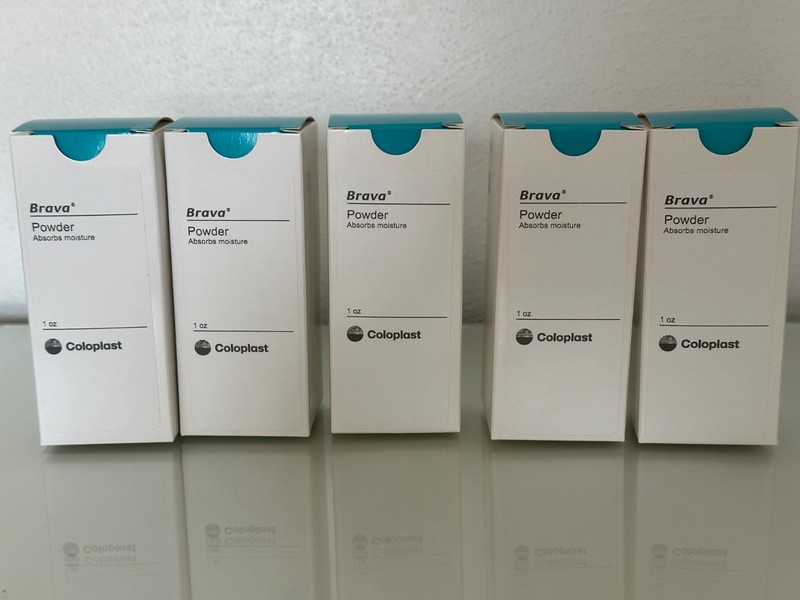 5 boxes Coloplast Brava Moisture Absorbing Powder 1 oz. Exp 9-25-26