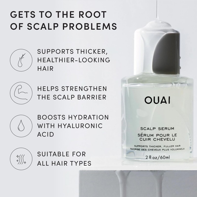 Scalp Serum Hair Growth Red Clover Extract Peptides 2 Fl Oz OUAI Balancing gallery