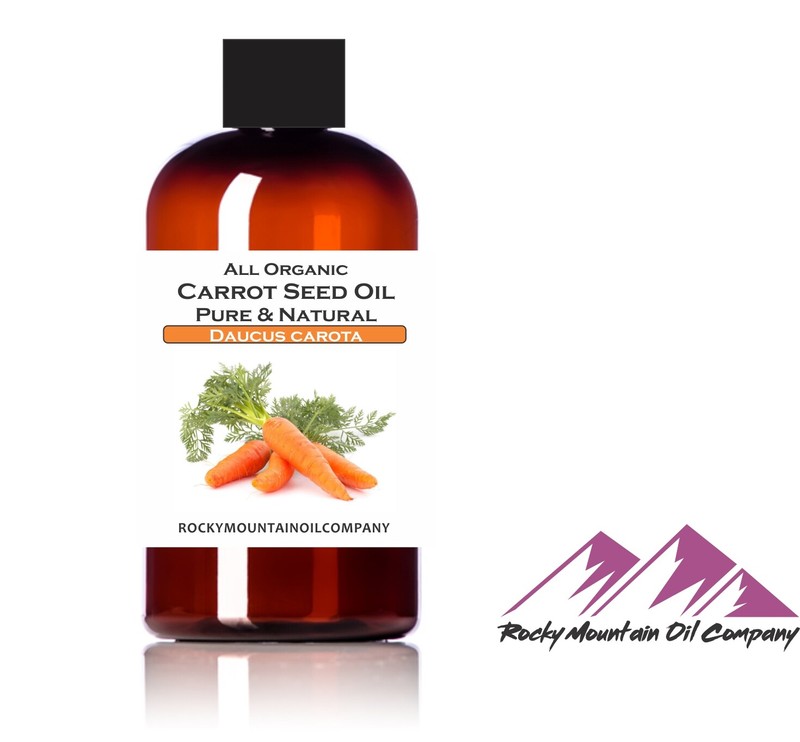 UNREFINED ORGANIC CARROT SEED OIL COLD PRESSED 2 4 8 16 oz GLASS BOTTLE OPTION
