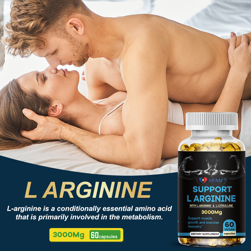 L-Arginine 60 Nitric Oxide,Testosterone Booster,Energy Support Capsules 3000 mg gallery