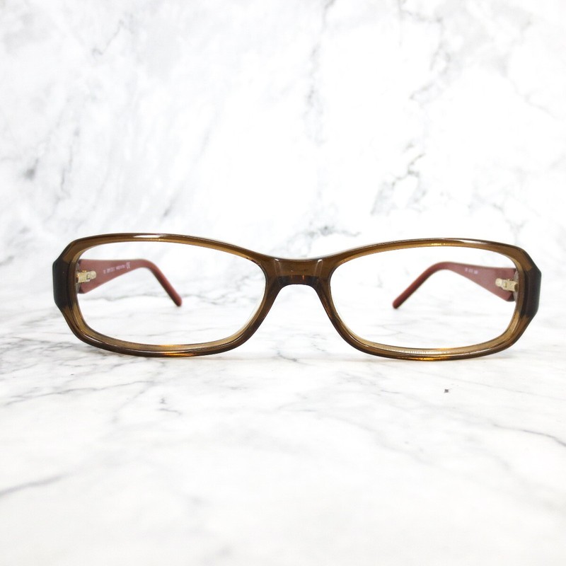 Jimmy Choo JC 13 0JMV Eyeglasses Red Brown Rectangular Full Rim Frames 54-15-125