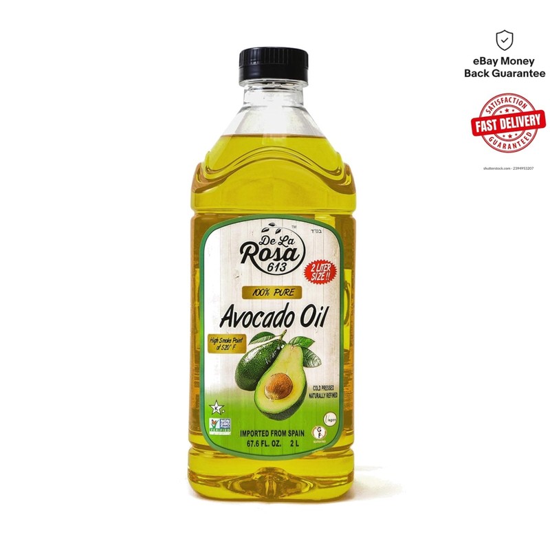 De La Rosa 67.6 Oz Pure Avocado Oil – Perfect for High Heat Cooking & Dressings
