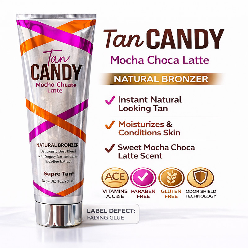 Supre Tan Candy Mocha Choca Latte Natural Bronzer Tanning Bed Lotion *SALE