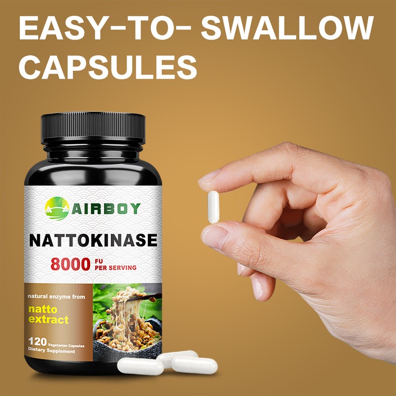 120pcs Nattokinase 8,000 FU - Heart & Cardiovascular Health, Blood Flow, Non-GMO gallery