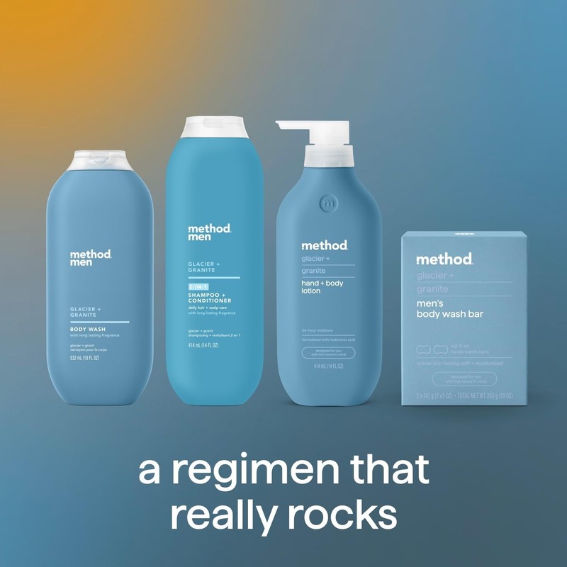 Method Men Body Wash Glacier Granite 6pk Paraben Phthalate Free Cruelty Free gallery