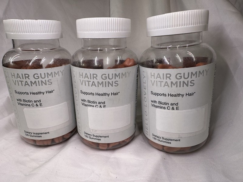 2 Hello Lovely! Healthy Hair Vitamin Gummies Biotin E C, Support Growth Exp 6/26