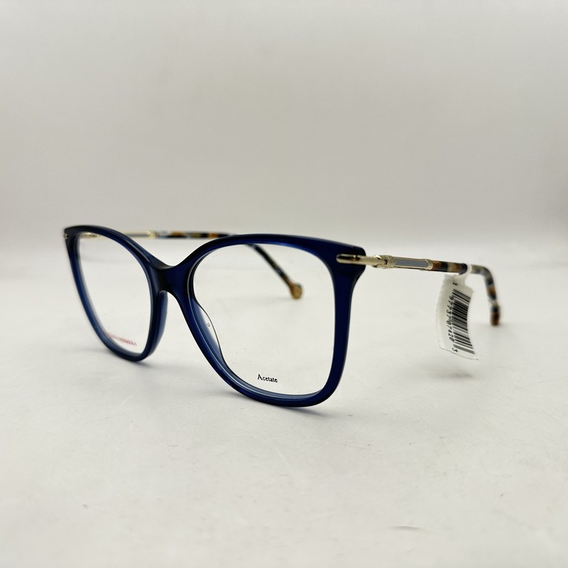 Carolina Herrera Womens Oversize Thin Square Eyeglasses HER0270 Blue Multi