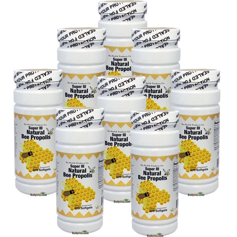 8 x Super Natural Brazil Bee Propolis 200 Softgels